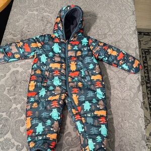 Pulse Baby Snowsuit with Animal and Tree Print wilderness unisex Sz 18 months